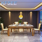 1400usd 150cm length Kfsee Zingana Wood Dining Table