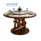 2000usd 150cm Round Kfsee Zingana Wood Dining Table