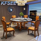 1800usd 150cm Round Kfsee Zingana Wood Dining Table