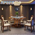 1500usd 150cm Round Kfsee Zingana Wood Dining Table
