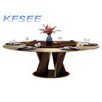 1800usd 138cm Round Kfsee Zingana Wood Dining Table