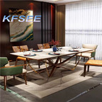 1500usd 160cm length Kfsee Zingana Wood Dining Table