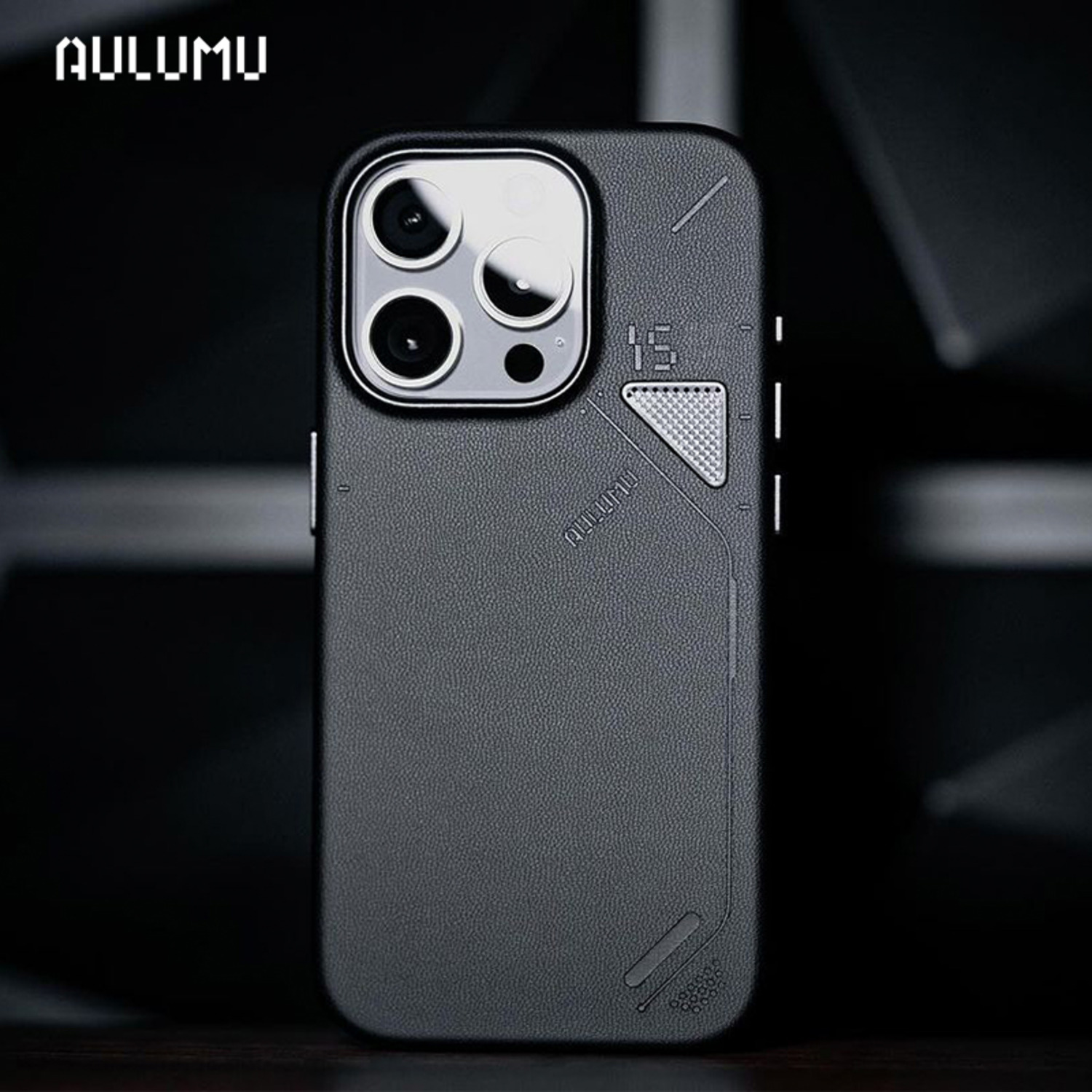 AULUMU 2024新品A15素皮仿真皮適用蘋果iPhone15ProMax手機(jī)殼磁吸皮革個(gè)性超薄Magsafe保護(hù)套防摔機(jī)能美學(xué)-7