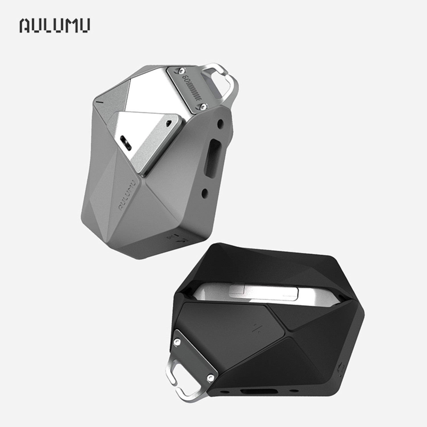 AULUMU 2024新品 幾何耳機(jī)保護(hù)殼適用于蘋(píng)果耳機(jī)AirPodsPro1/2代高級(jí)感保護(hù)套幾何多面全方位保護(hù)TPU鋅合金-3