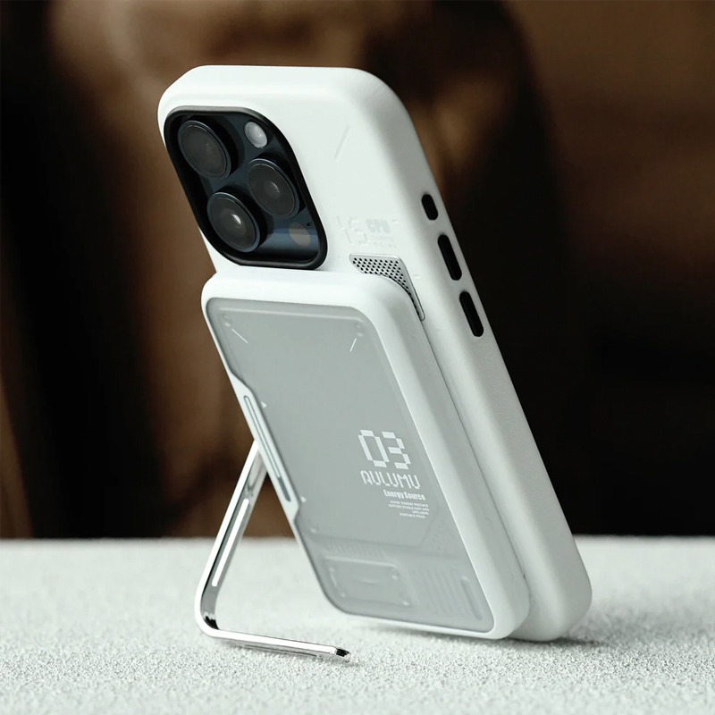 aulumu适用于苹果iPhone15/14/13/12系列Magsafe磁吸充电宝便携式无线超薄小巧移动电源专用外接电池苹果手机