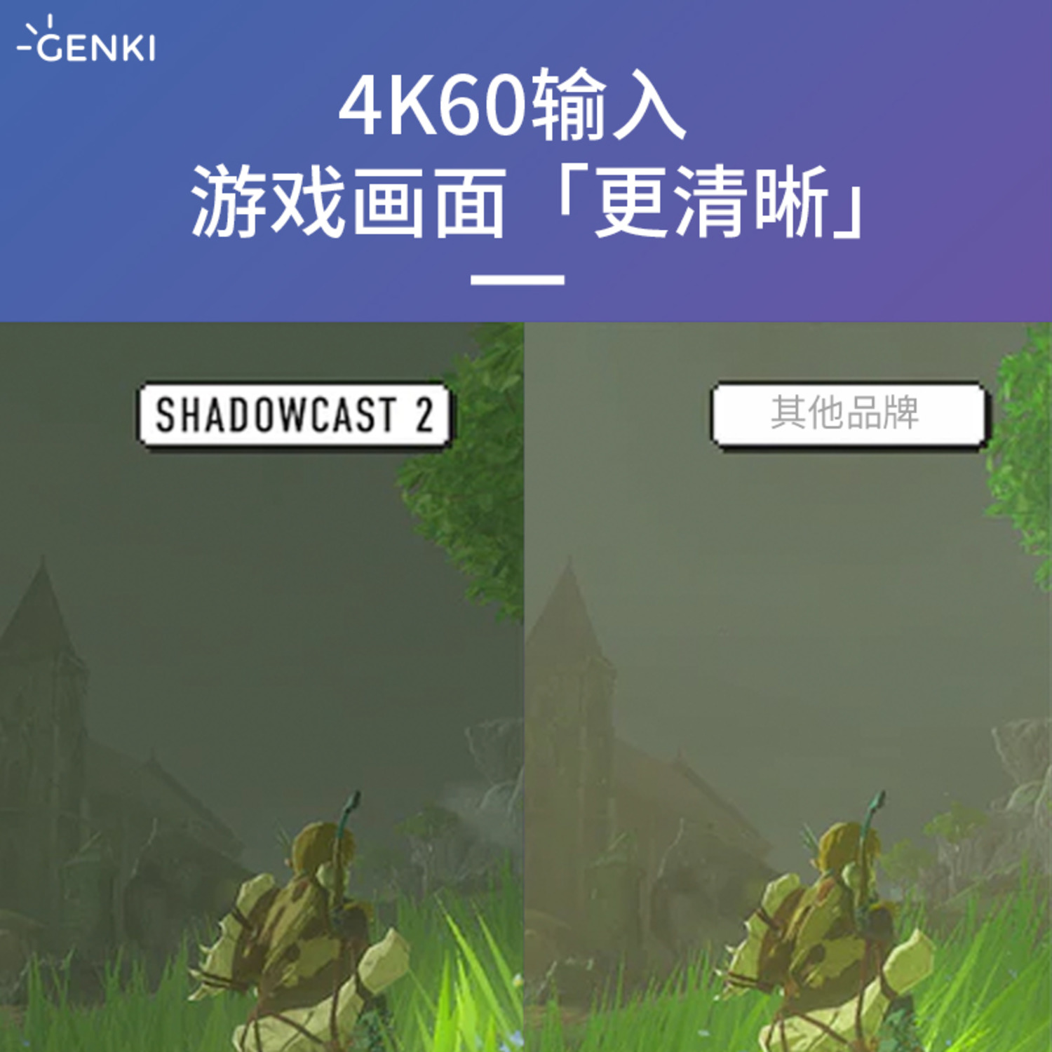 GENKI ShadowCast 2 采集卡1080p 60hz高清Switch游戲投屏iPad-4