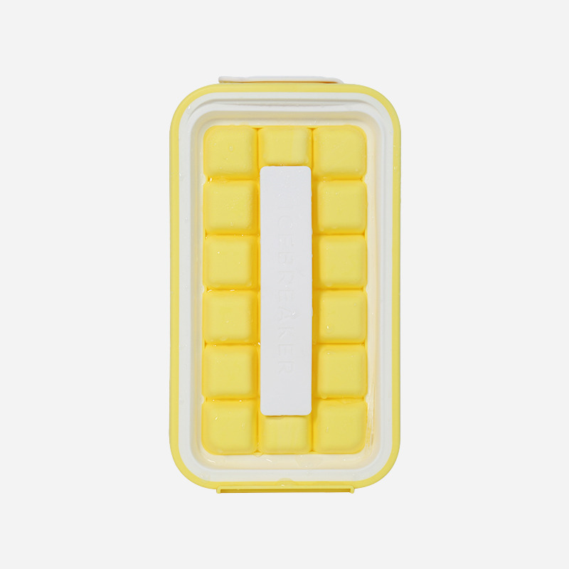 丹麦ICEBREAKER POP 高级硅胶冰块模具冰格方球形磨具（柠檬黄）