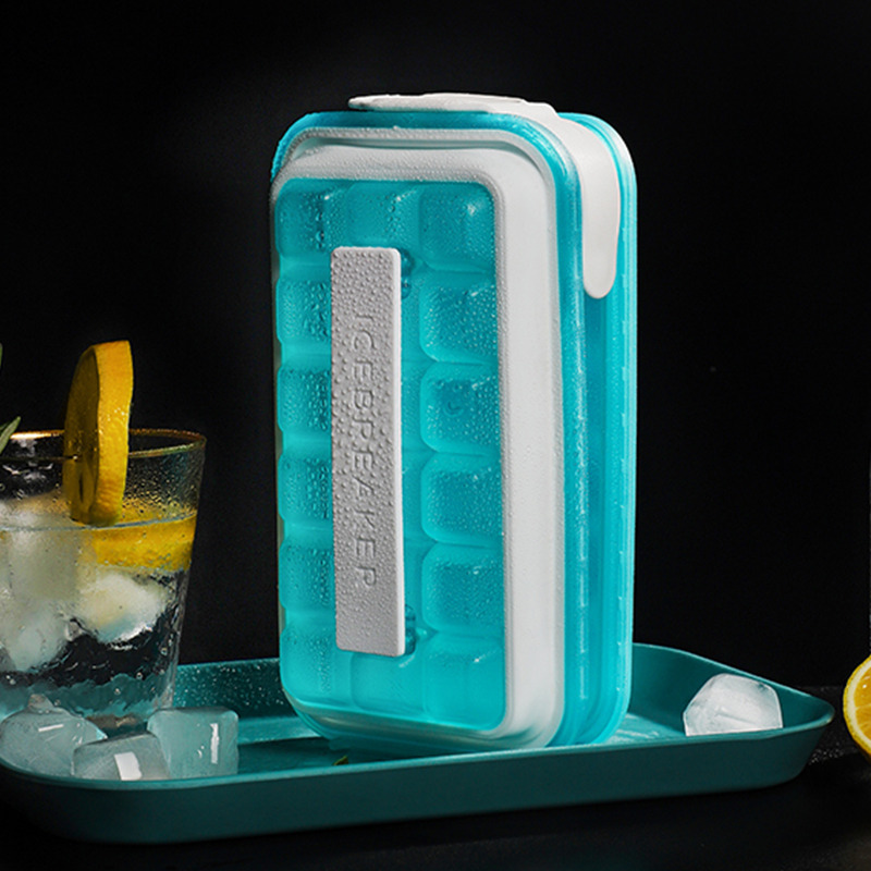 丹麦ICEBREAKER POP 高级硅胶冰块模具冰格方球形磨具（冰川蓝）