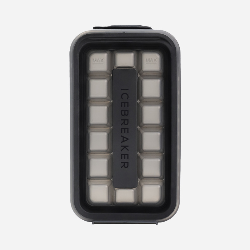 丹麦ICEBREAKER POP 高级硅胶冰块模具冰格方球形磨具（黑色）