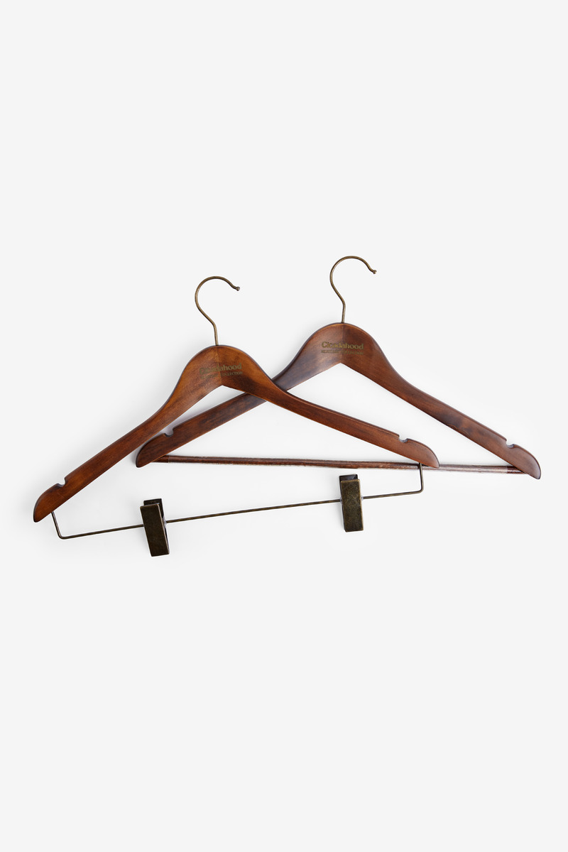 Cicadahood Heritage Wabi-sabi Wooden Traceless Clothes Hanger