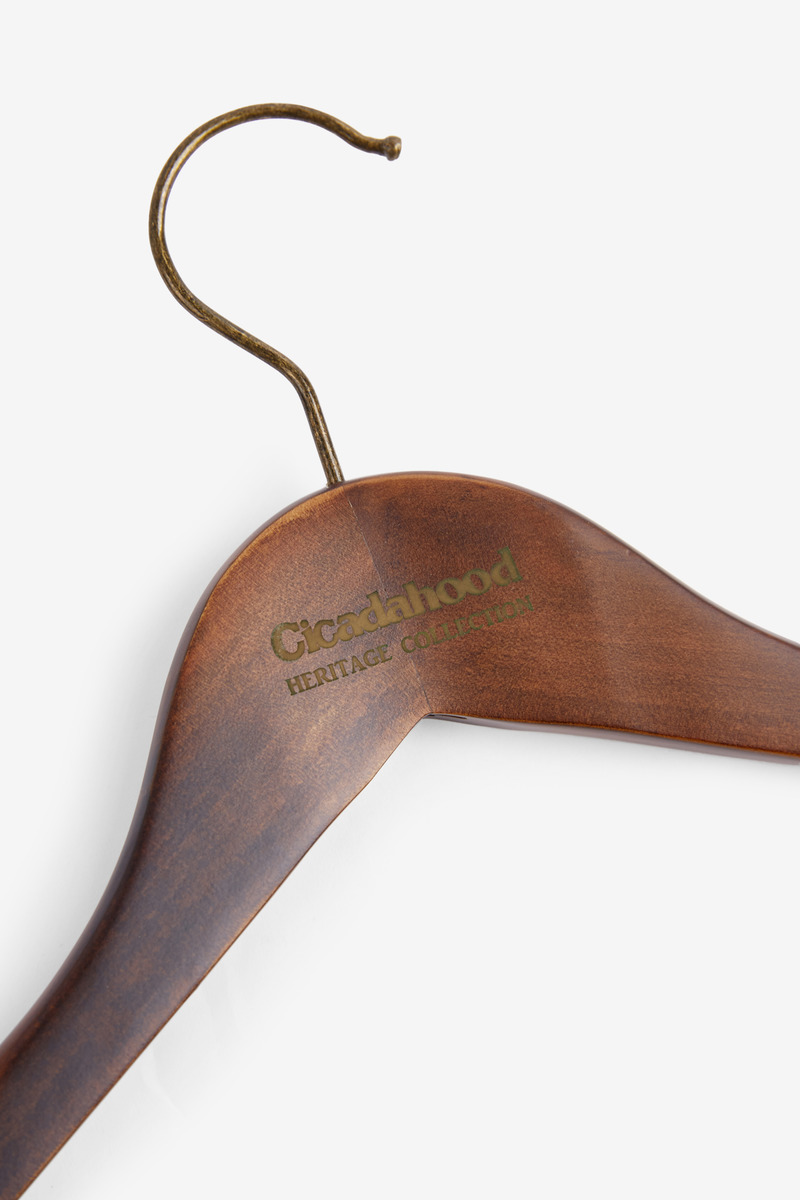 Cicadahood Heritage Wabi-sabi Wooden Traceless Clothes Hanger-2