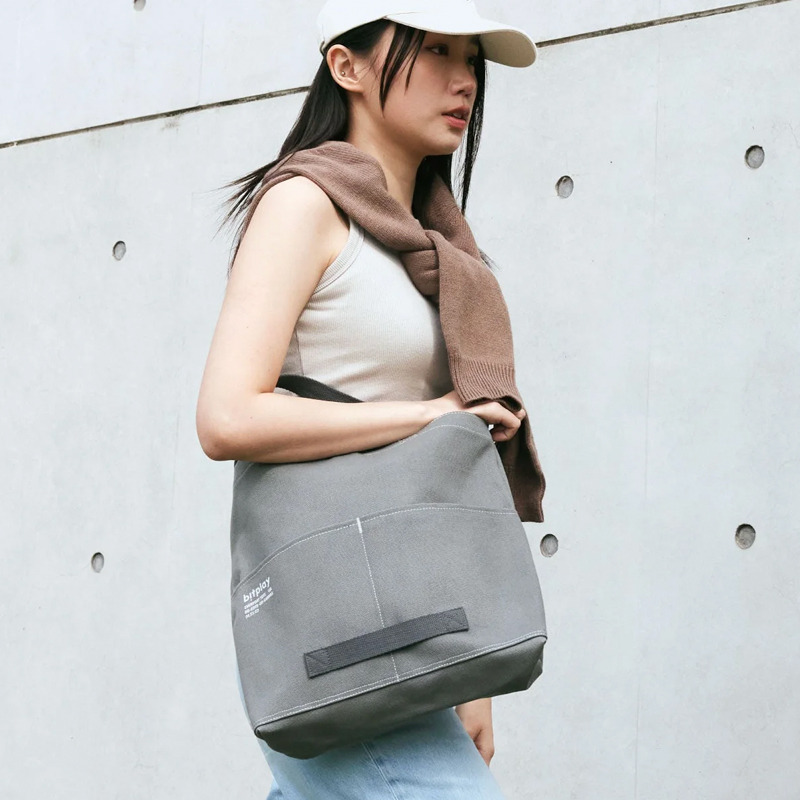 bitplay托特包包女2024新款休闲帆布手提袋通勤大容量分隔单肩包