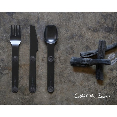 Magware - Magnetic Flatware Single Set - Black 磁吸太空铝餐具 - 单套 - 黑色-1