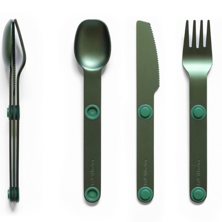 Magware - Magnetic Flatware Single Set - Green 磁吸太空铝餐具 - 单套 - 绿色-5