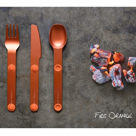 Magware - Magnetic Flatware Single Set - Orange 磁吸太空铝餐具 - 单套 - 橙色-5