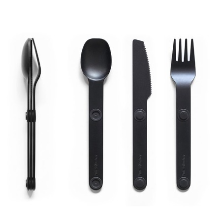 Magware - Magnetic Flatware Single Set - Black 磁吸太空铝餐具 - 单套 - 黑色