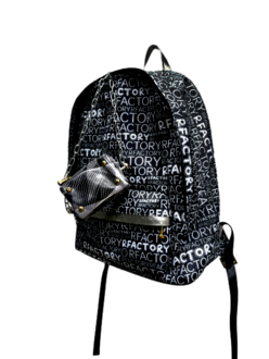 双肩包 logo涂鸦黑