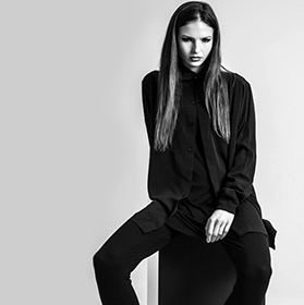 女士几何剪裁灰色