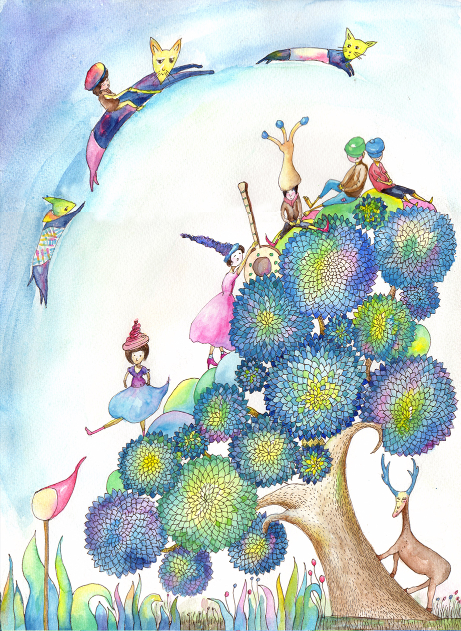 《森林的音乐会》32x24cm