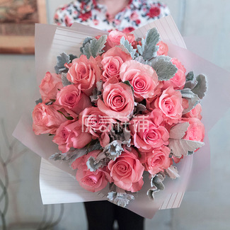 橘汐--进口玫瑰花束