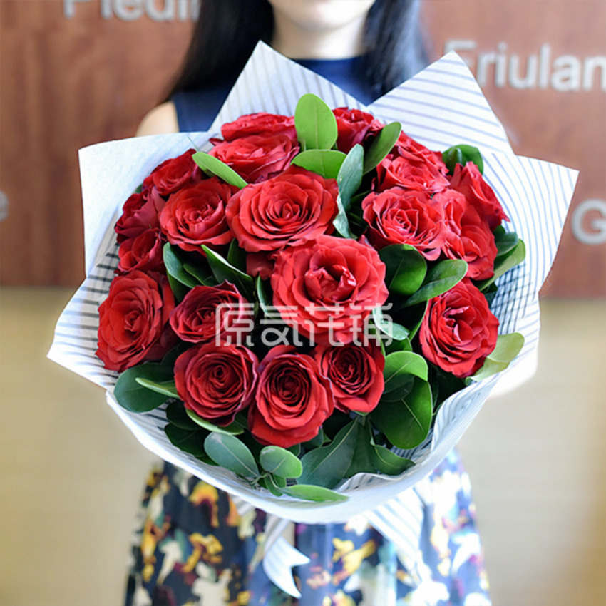 原气花铺-花店-上海-北京The Rose--纯色玫瑰花束-1