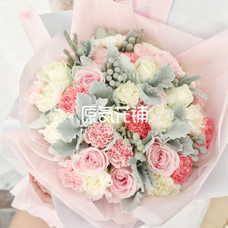 冰淇淋--粉嫩康乃馨花束