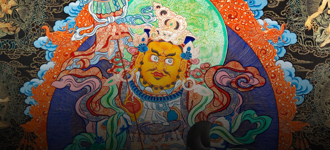 050唐卡系列美术作品唐卡佛画八马财神招财画辟邪画