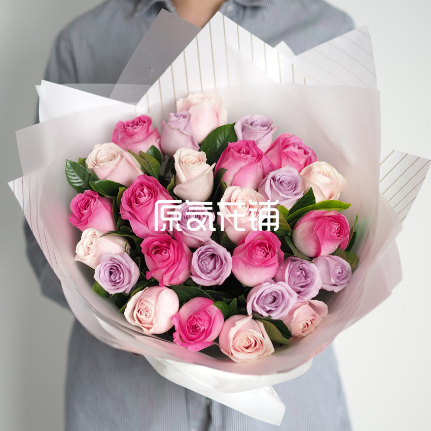 原气花铺-花店-上海-北京绮梦--三色玫瑰花束-1