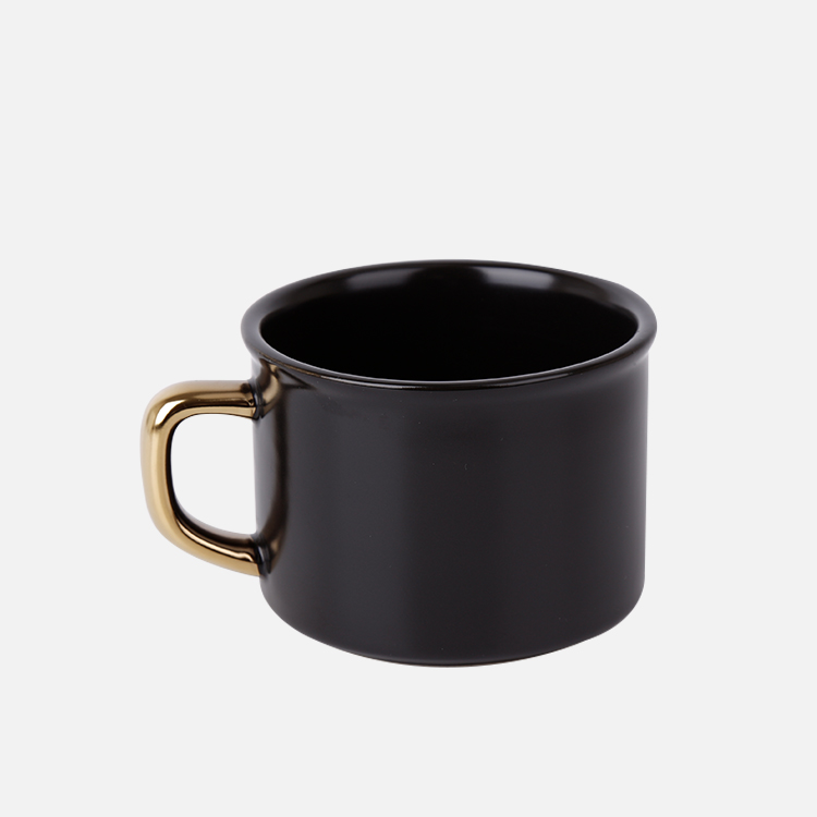 1200°C 炻瓷 黑金咖啡杯-3
