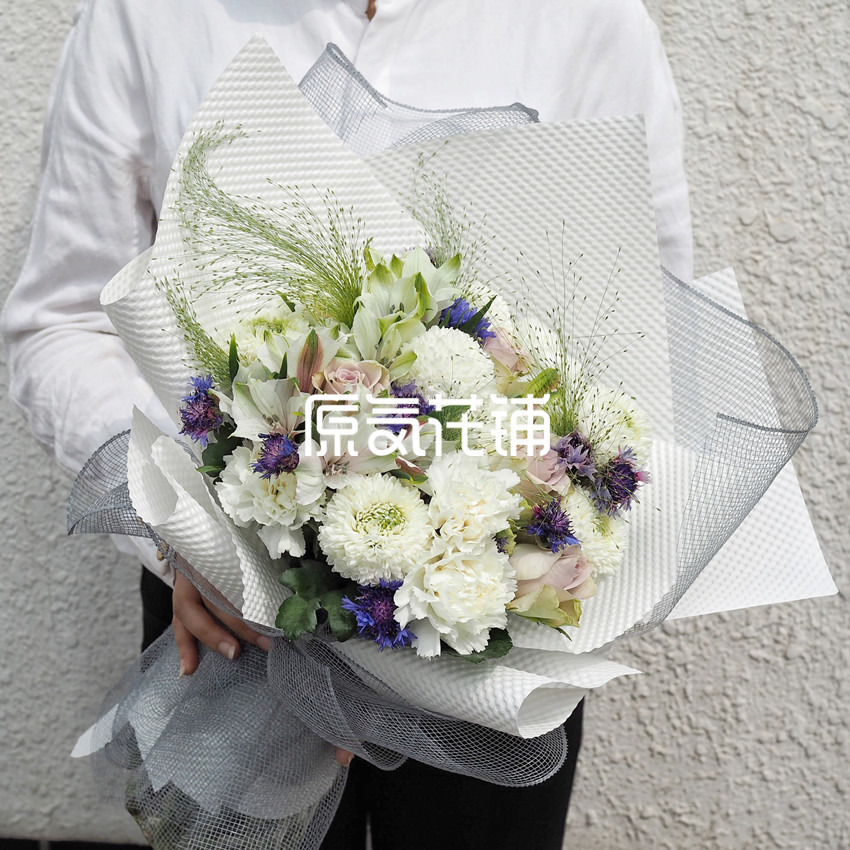 初心 白绿色系花束 初心 白绿色系花束