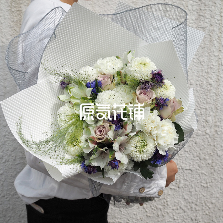 初心 白绿色系花束 初心 白绿色系花束