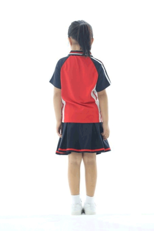 红色运动短袖套装-4