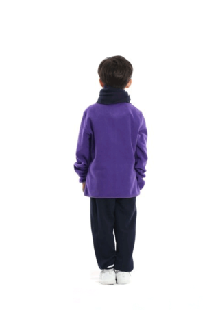 摇粒绒紫色套装-3