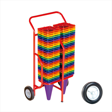 Double Row Large Cone Storage Cart-2