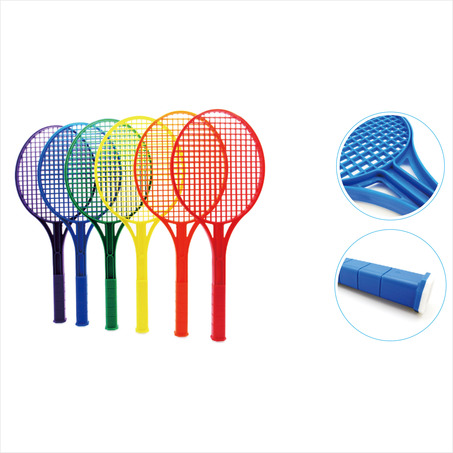 Six-color Plastic Tennis Recquets Set