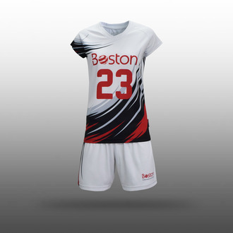 Girls White Volleyball  Uniforms