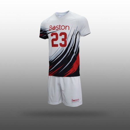 Boys White Volleyball Uniforms-2