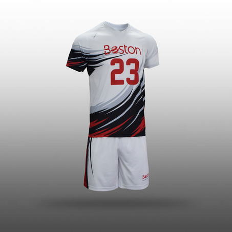 Boys White Volleyball Uniforms-3