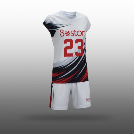 Girls White Volleyball  Uniforms-3