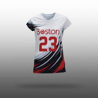 Girls White Volleyball  Top