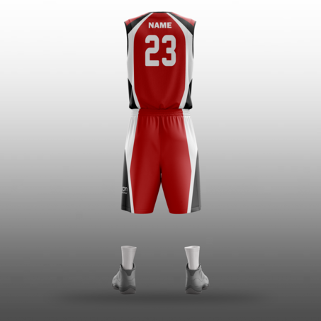 Boston Boys Red Basketball Uniforms-3
