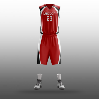 Boston Boys Red Basketball Uniforms