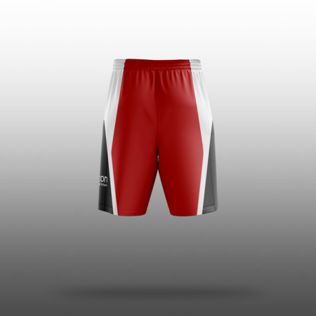 Boston Girls Red Basketball Shorts-3