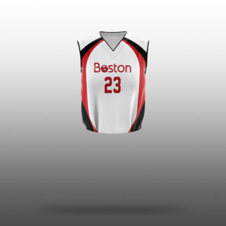 Boston Girls White Basketball Top