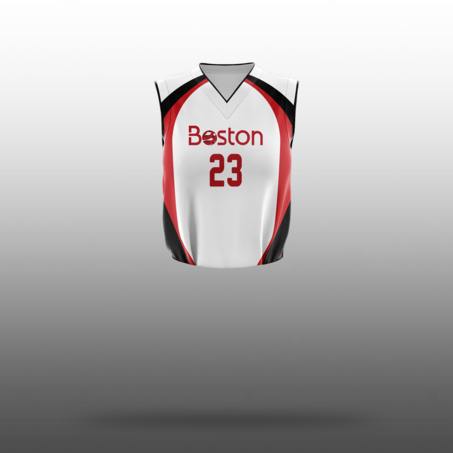 Boston Girls White Basketball Top