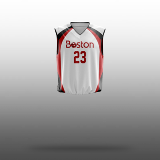 Boston Boys White Basketball Top
