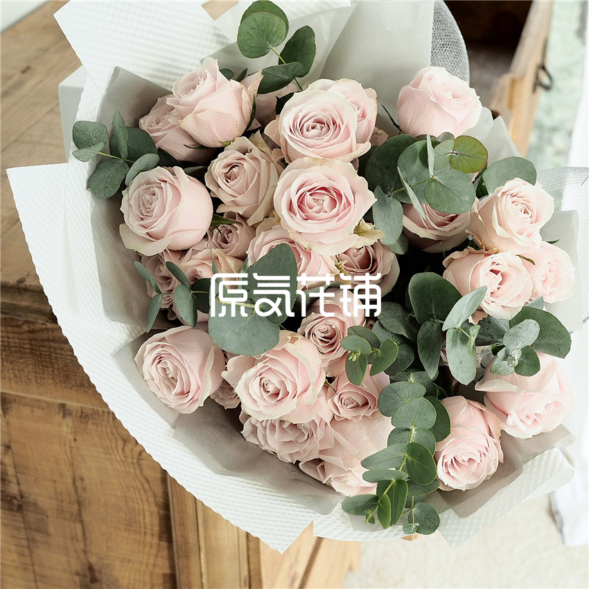 原气花铺-花店-上海-北京甜心--粉玫瑰花束-4