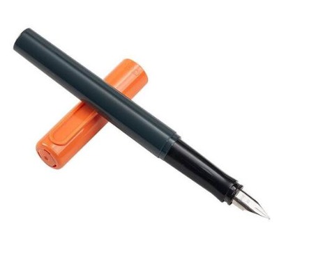 得力A918矫姿钢笔(可擦纯蓝/笔壳橙)-2