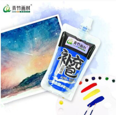 青竹画材T020水粉颜料袋装补充包80ml-3
