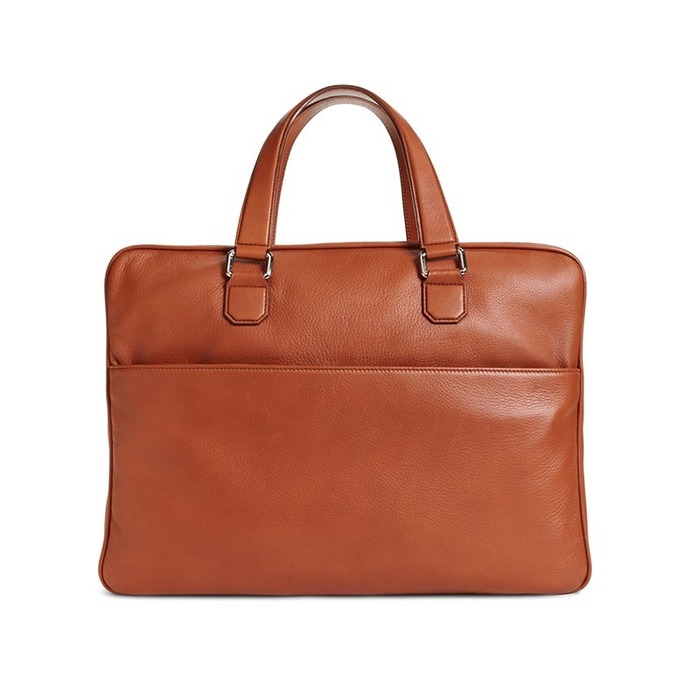 牛皮大容量商务手提包